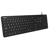Macally Mac Keyboard Full-Size/Extended - Number pad 10 Key & 5' Wired USB A Cable - 21 Shortcuts for Apple Computer Keyboards Replacement for iMac, Mac Pro, MacBook, Pro, Air Laptop (Black)