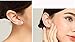 7 Crystals Ear Cuffs Hoop Climber Earrings Hypoallergenic Earring for Women Fashion