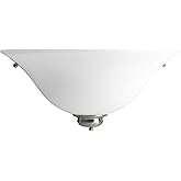 Progress Lighting 1-Light Incandescent Wall Sconce, Indoor, P7153-09W, Brushed Nickel