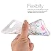 JIAXIUFEN Shiny Change Color Gray Marble Design Clear Bumper TPU Soft Rubber Silicone Cover Phone Case Compatible with iPhone 7 Plus/iPhone 8 Plus