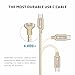 USB C, iOrange-E 6Ft USB Type C Cable with Stepped Connector for Samsung Galaxy S8, ChromeBook Pixel, Nokia N1, LG G5, OnePlus 2, Nexus 6P, 5X, Nintendo Switch and More, Gold