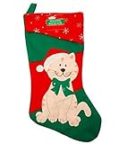 16 1/2 Inch Felt Christmas House Family Pet Christmas Stocking (Cat)
