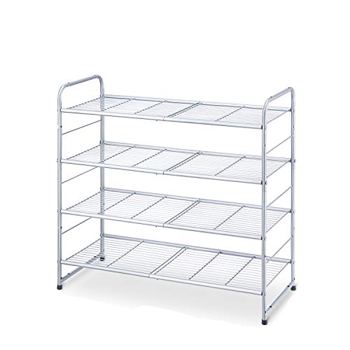 Simple Trending 4-Tier Stackable Shoe Rack, Expandable