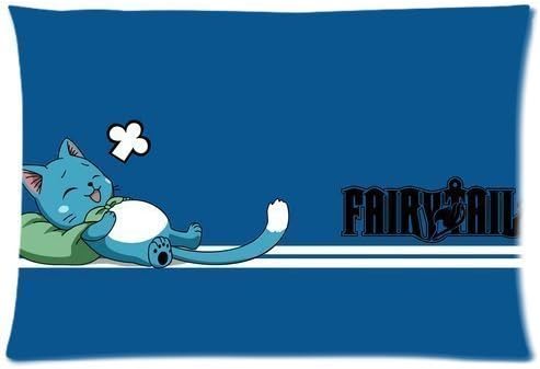Chris G Dodge Fairy Tail Happy Pillow Case Polyester &amp; Cotton Twin Sides Printed Zippered 20X30 Inch Pillowcase