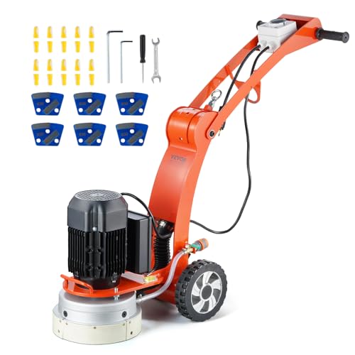VEVOR Electric Concrete Floor Grinder 10 inch, Walk-Behind Grinder 1.7 HP