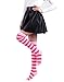 HDE Women’s Extra Long Striped Socks Over Knee High Opaque Stockings (Pink Stripes)