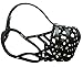 Secure Leather Mesh Basket Dog Muzzle #16 Black - Great Dane, Saint Bernard, Mastiff (Circumference 15.5