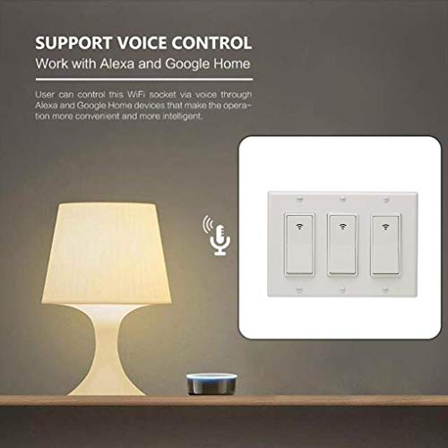 image for Type 1/2/3 Gang AC 100-240V Smart WiFi LED Light Switch Wall Panel Mob