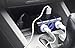 Okra In-car 3 Sockets Cigarette Lighter DC 12V/24V Car Charger Splitter Multiplier + Dual USB Ports for all Apple or Android Smartphones & Tablets. GPS and all Electronic Devices (3 LED Sockets + 2 USB Ports) Included