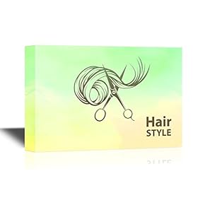 Hair Style Canvas Wall Art - Haircut Concept - Gallery Wrap Barber Shop Wall Decoration | Ready to Hang - 12x18 inches