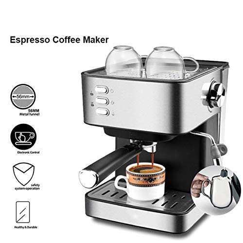 JCSW Cafetera Express, Cafeteras Superautomaticas para Espresso, Cafetera  Goteo, Cafetera para Espresso y Cappuccino, 1… - La Cafetera