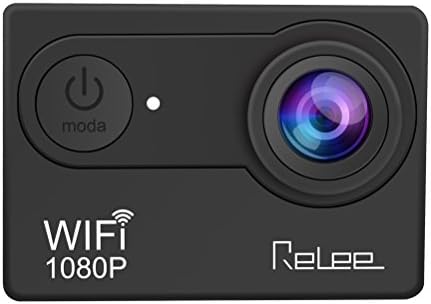 Relee Action Sports WIFI Camera FHD 1080P underwater disposable camera DV Camcorder with 2 PACK BATTERIES and Battery Charger 170 Degree Wide Angle-Black