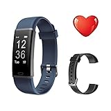 LETSCOM Fitness Tracker HR with Replacement Band, Activity Tracker Watch with Heart Rate Monitor, IP67 Waterproof Smart Wristband, Step Counter Pedometer Watch for Kids Women and Men