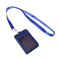 KOVIPGU Leather ID Badge Cards Holder Lanyard Credit Card Case Business Organizer Bag