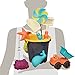 B. toys- Sands Ahoy Medium Bucket Set- Water & Sand Playset- Beach Playset- 9 Unique Sand & Water Toys- 18 months +