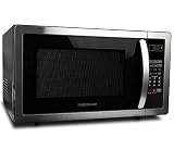 Farberware FMO11AHTBKB 1.1 Cu. Ft. Stainless Steel Countertop Microwave Oven With 6 Cooking Programs, LED Lighting, 1000 Watts