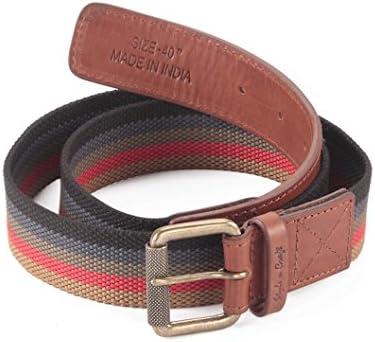 Style n Craft 390190-40 Belt in Top Grain Leather/Webbing Combination, Brandy