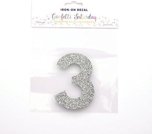 Birthday Shirt 3 Decal, Silver Glitter