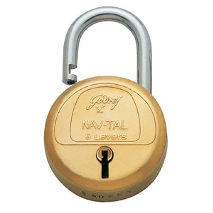 Godrej Nav-Tal 3279 Brass Padlock Set (Brass, 4-Pieces)