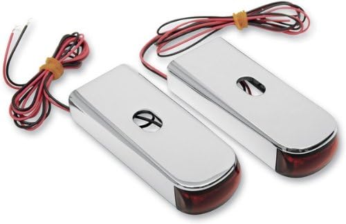 Alloy Art LED Fender Marker Lights CHR/Red for Harley FXD 06-10