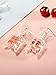 4 Pairs Funny Acrylic Goldfish and Starfish Earrings, Water Bag Shape Dangle Hook Earrings for Women (Style1)