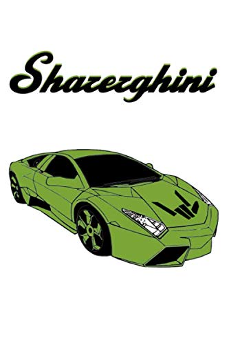 Sharerghini Notebook white cover, sharerghini car notebook, sharer car, sharerghini green notebook, Lined notebook: Lined Notebook 6x9 /110 lined Pages