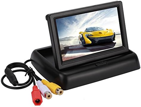 Backup Camera Monitor, AMPrime 4.3" Foldable Color LCD TFT HD Screen for Car Rear View (Anti-Glare)