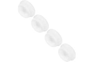 MECCANIXITY 4Pcs T-Shaped Silicone Plugs 34.8mm 1-3/8 Inch Dia Snap in Plug Hole Seal Cover Round Rubber Stopper for Kitchen Rubber Bulkheads Waterproof Sealing Plugs White