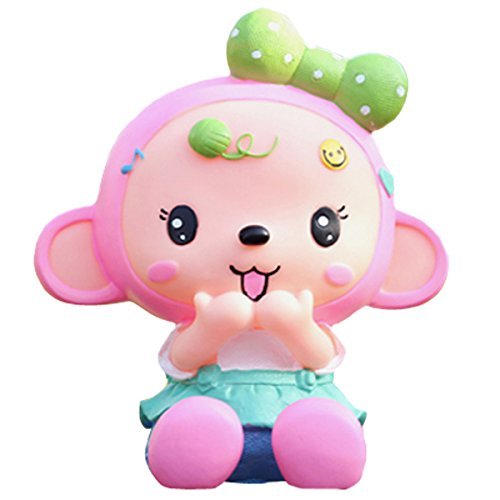 Cute Hip-Hop Monkey Piggy Bank Wedding Xmas Christmas Birthday Valentine Gift (Girl)