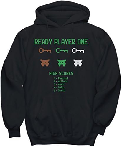 Video Games T-shirt,Video Games Hoodies, Ready Play One Hoodies (L, Black)