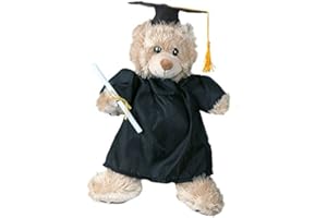STUFFEMS TOY SHOP Graduation Gown w/Hat Outfit Fits Most 8"-10" Webkinz, Shining Star and 8"-10" Make Your Own Stuffed Animals and Build-A-Bear