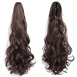 22 Inch Long Wavy Hair Ponytail Synthetic Wrap On
