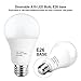 LAKES Dimmable A19 LED Bulb，E26 base13W (100W Equivalent), Medium Screw Base, 1200 Lumens, 270° Beam Angle, 5000K Daylight White, 6-PACK