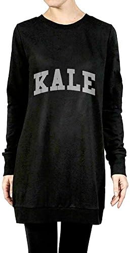Kale Girl Long Sleeve Sweatshirt Pullover Round Neck