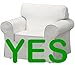 The Dense Cotton Ektorp Chair Cover Replacement is Custom Made for IKEA Ektorp Armchair Cover, A One Seat Sofa Slipcover Replacement (Heavy Cotton Gray)