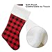 BINGPET Dog Christmas Stockings Classic Plaid Xmas Pet Stocking 2 Pack 18