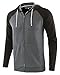 HARBETH Men's Athletic Fit Full Zip Soft Fleece Hooded Sweatshirt Active Running Hiking Hoodie