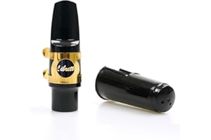 Libretto Alto Saxophone Mouthpiece Kit, Giftable Standard Mouthpiece Set: ABS Mouthpiece, Plastic Cap, Gold Lacquered Ligature. Finely Designed for Beginner and Student