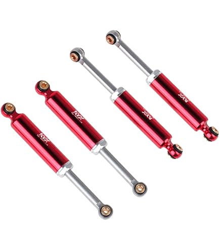 Treehobby 4PC CNC Aluminum Shock Mounts For Axial SCX10/SCX10 II - Front & Rear Adjustable Mounts (Titanium Color) - View #9