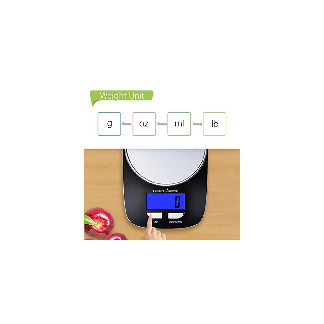 HealthSense Chef-Mate KS 33 Digital Kitchen Weighing Scale & Food