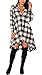 Olrain Womens New Plaids Irregular Hem Casual Shirt Dress XX-Large White