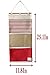 LINENLUX Over The Door Organizer Wall Closet Hanging Storage Bag Multilayer Linen Fabric Pouch Debris (Red,11.8x25.1In)