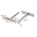 SpzcdZa 4pcs Floating Shelf Brackets 3 Inch Length Blind Shelf Supports Metal Hidden Concealed Invisible Shelf Support for Wall Shelving Bracket