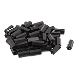 uxcell M3x12mm Nylon Hex Spacer Standoff Pillar Female Screw Nut Black 50Pcs