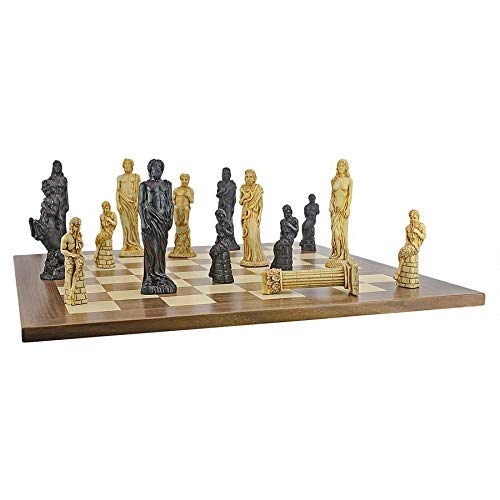 image for Design Toscano Gods of Greek Mythology Complete Chess Set, 6 Inch, 16 