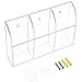HBlife Acrylic Remote Holder Organizer, Clear TV Remote Control Wall Mount Caddy for Bedside, Media Organizer Storage Box with 3 Compartments