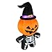 Joiedomi Halloween 5 FT Inflatable Pumpkin Skeleton with a Witch Hat with Build-in LEDs Blow Up Inflatables for Halloween Party Indoor, Outdoor, Yard, Garden, Lawn Decorations