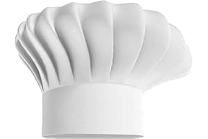 TYPHEERX Chef Hat Elastic Adjustable Kitchen Baker Cooking Headgear Adult Chef Cap