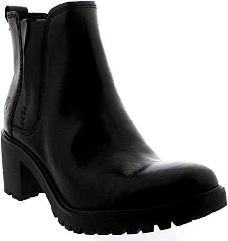 Timberland Women's Averly Chelsea Boot, Black Smooth, 9 M US