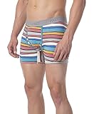 PACT Men's Super Soft Organic Men's Boxer Brief - SA1-MBB (Medium, Desert Stripe)